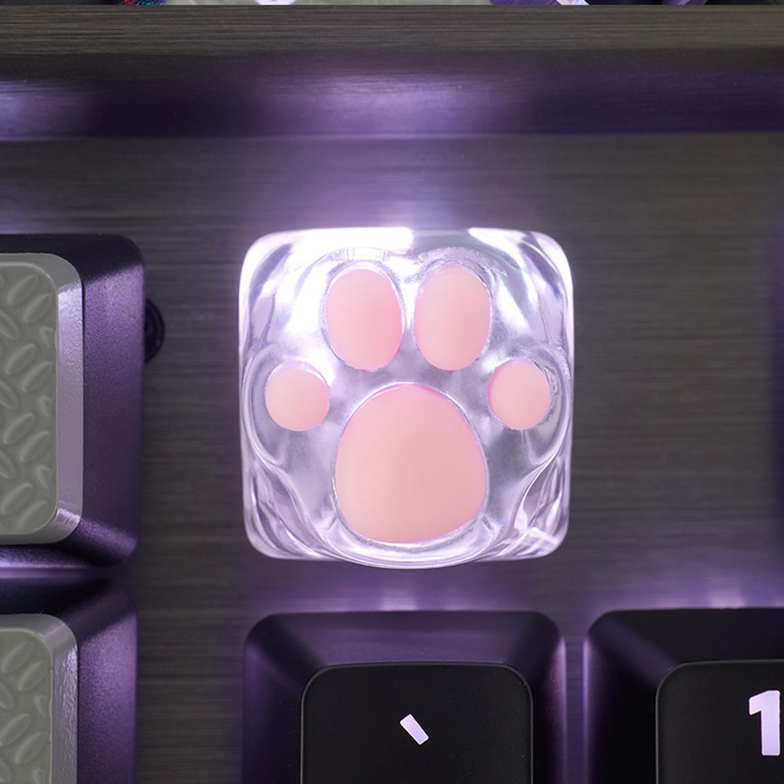 Transparent Gaming Key Caps Cat Paw Keycaps Machinery Keyboard keycaps Base