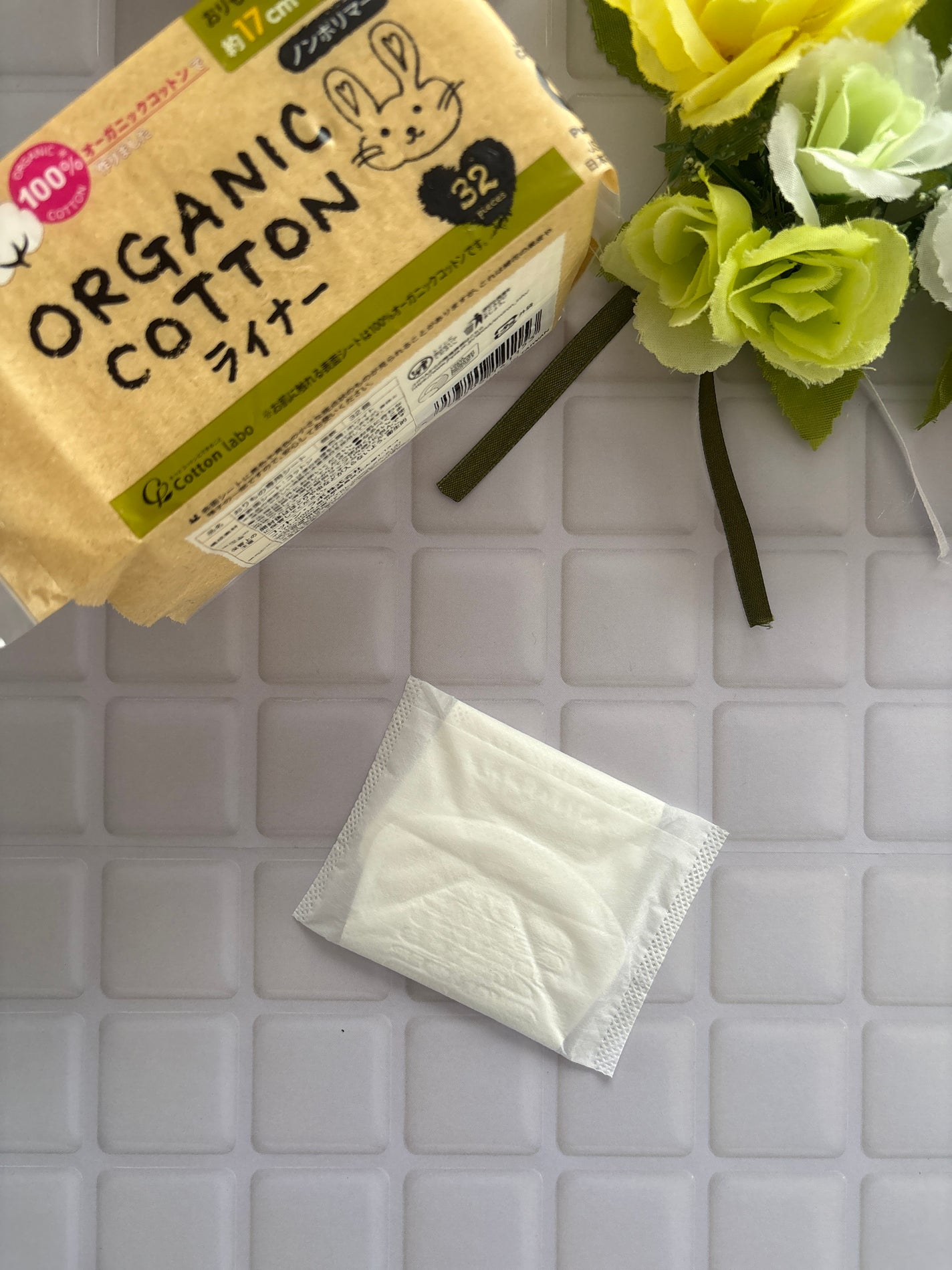 Băng Vệ Sinh Hằng Ngày Cotton Labo Organic Liner Long Size - 17cm (32 Miếng/Gói)