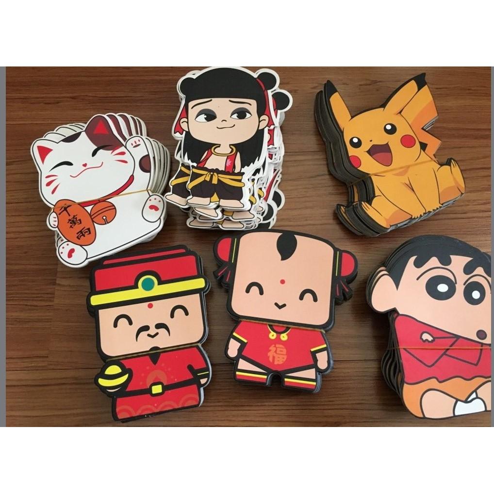 (Xả hàng) Bao lì xì MẪU MỚI 2021 Bao lì xì họa tiết hoạt hình siêu dễ thương, chibi, các mẫu hot hit tết Tân Sửu