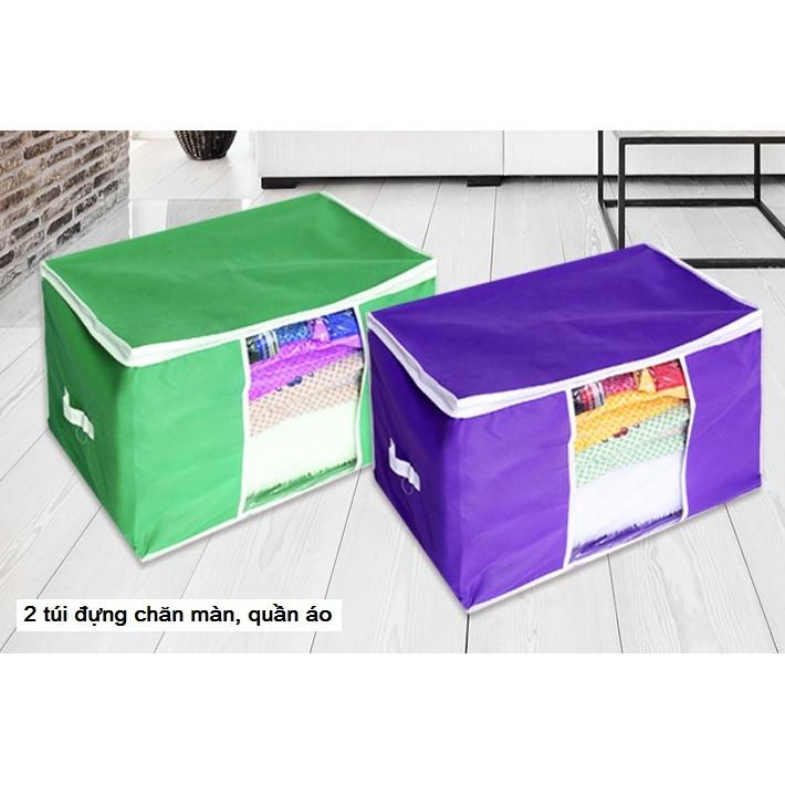 Combo 02 Túi Đựng Chăn Màn, Quần Áo + 01 Túi Để Gầm Giường th.homeshop