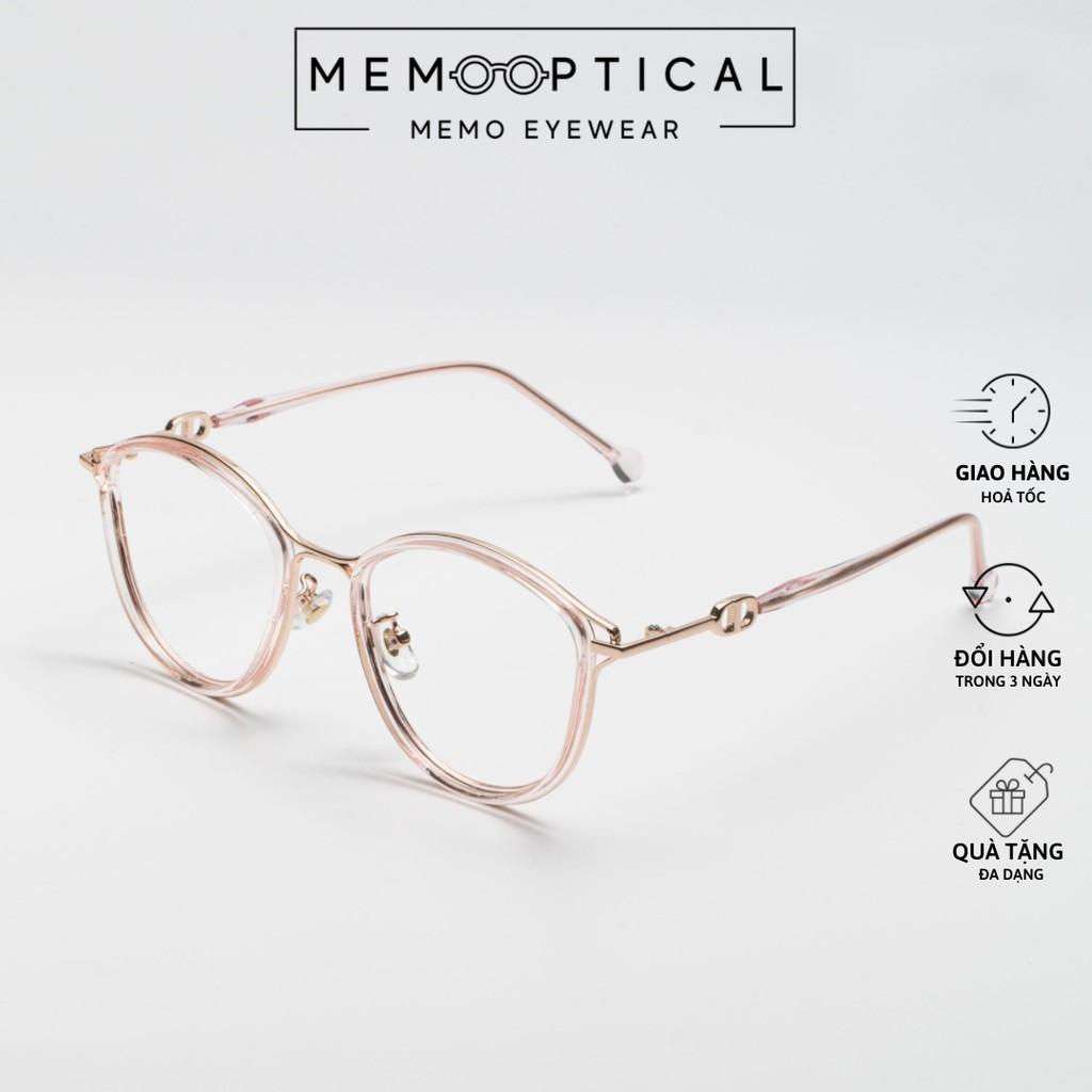 Gọng kính cận nữ phong cách thời trang S615,kính mắt mèo Memo Optical