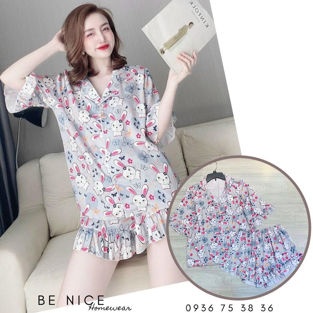 Set pijama lụa Be Nice Homewear phối bèo lạ mắt nhiều họa tiết xinh xắn