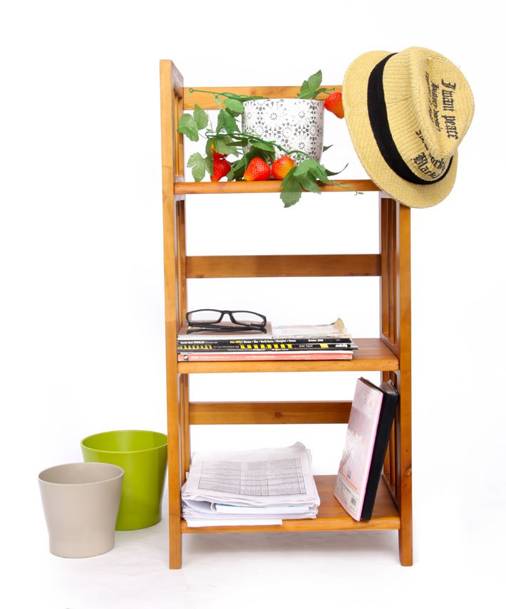 Kệ Sách 3 Tầng Dài 40 cm Gỗ Cao Su