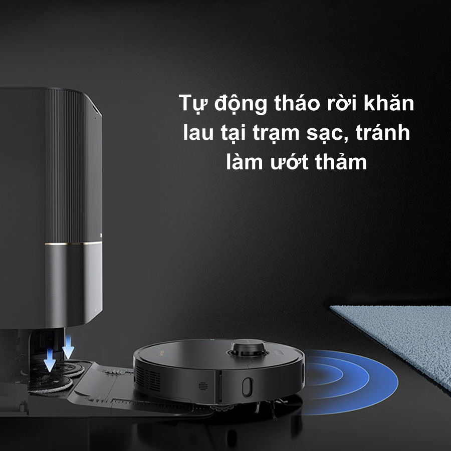Robot Hút Bụi Lau Nhà Dreame X30 Ultra Camera AI Siêu Thông Minh, Tự Cắt Vụn Tóc Tự Giặt Sấy Nước Nóng Tự Vệ Sinh Dock Sạc Lực Hút 8300 Pa - Hàng Chính Hãng