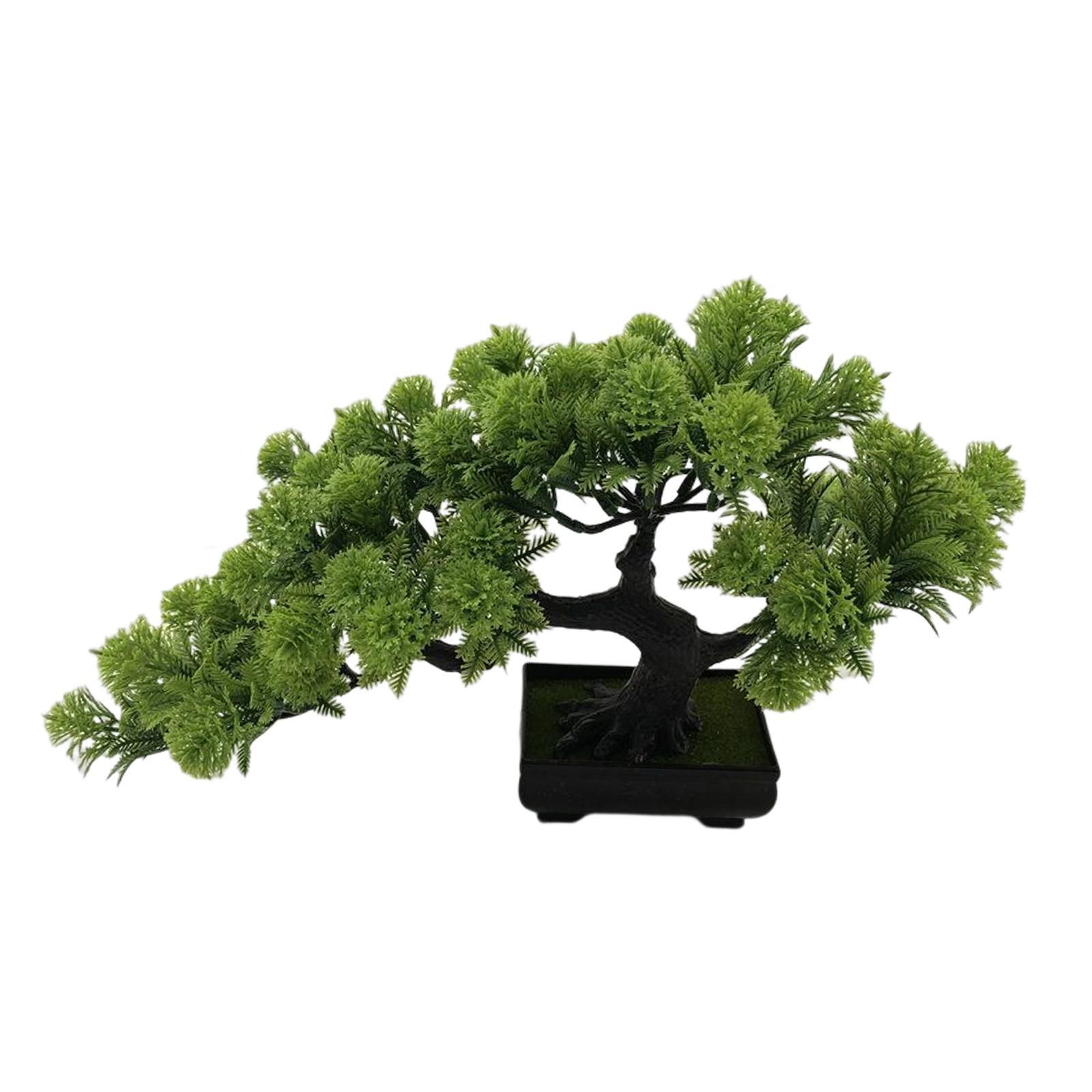 Artificial Bonsai  Tree Simulation Potted Plants for Bookshelf Decor