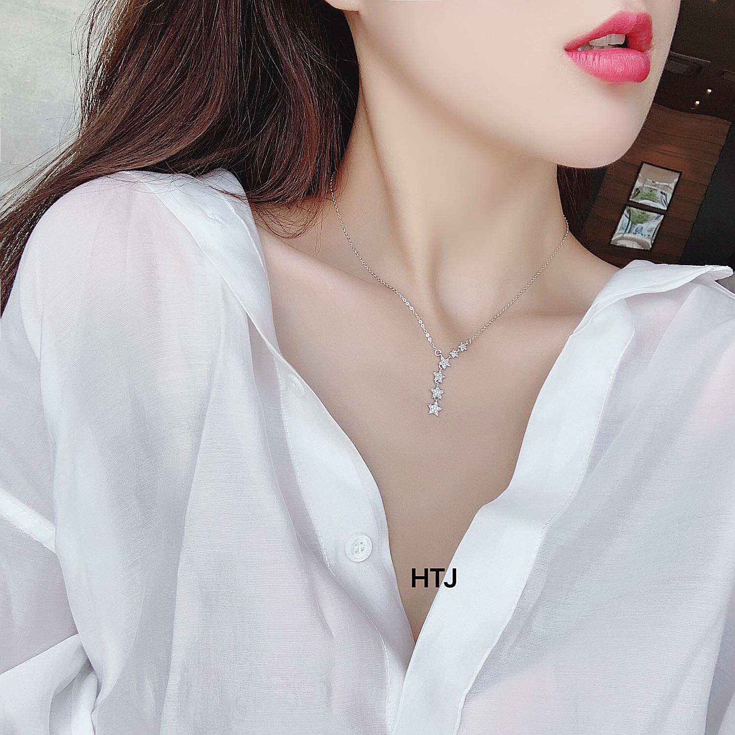 Dây chuyền nữ chất liệu bạc Ý mặt ngôi sao MS11b