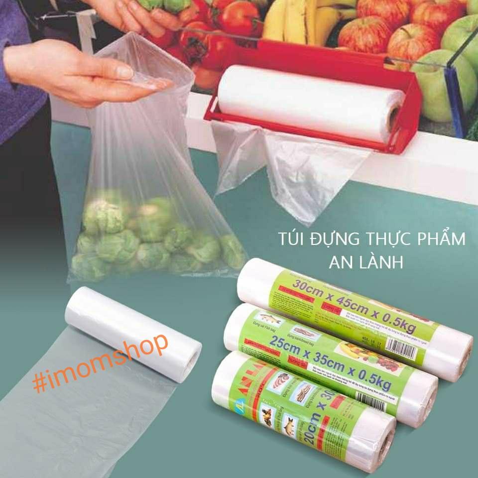 Cuộn túi nilon , màng bọc,đựng thực phẩm An Lành từ 100-480 túi nhiều kích cỡ bảo quản thức ăn sạch sẽ có tự hủy