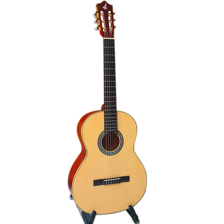 Đàn guitar classic gỗ nguyên tấm có ty chống cong - GTSVSG âm bao ấm