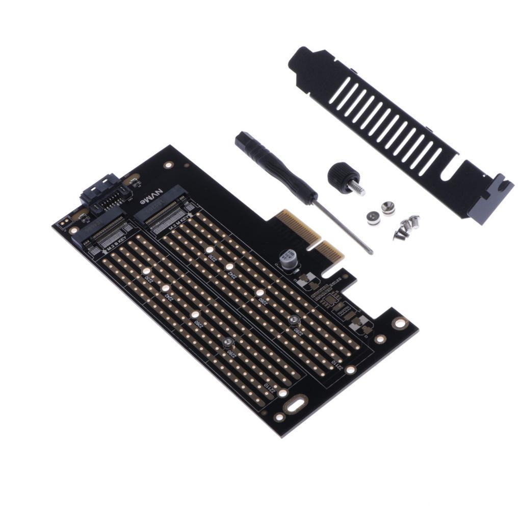 M Key B KEY Dual Interface Card NVME+SATA M.2 NGFF to 4x 2230 2242 2260