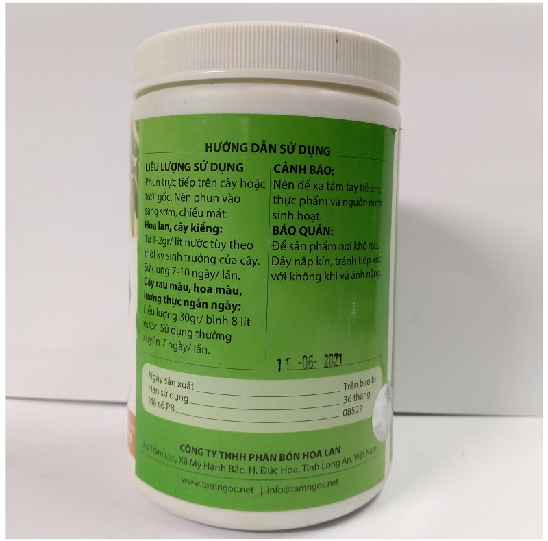 Phân bón hỗn hợp NPK SIAMB 16 NPK 30-10-10, thân cây cao - lá to dài, phân nhánh nhiều 500gr.