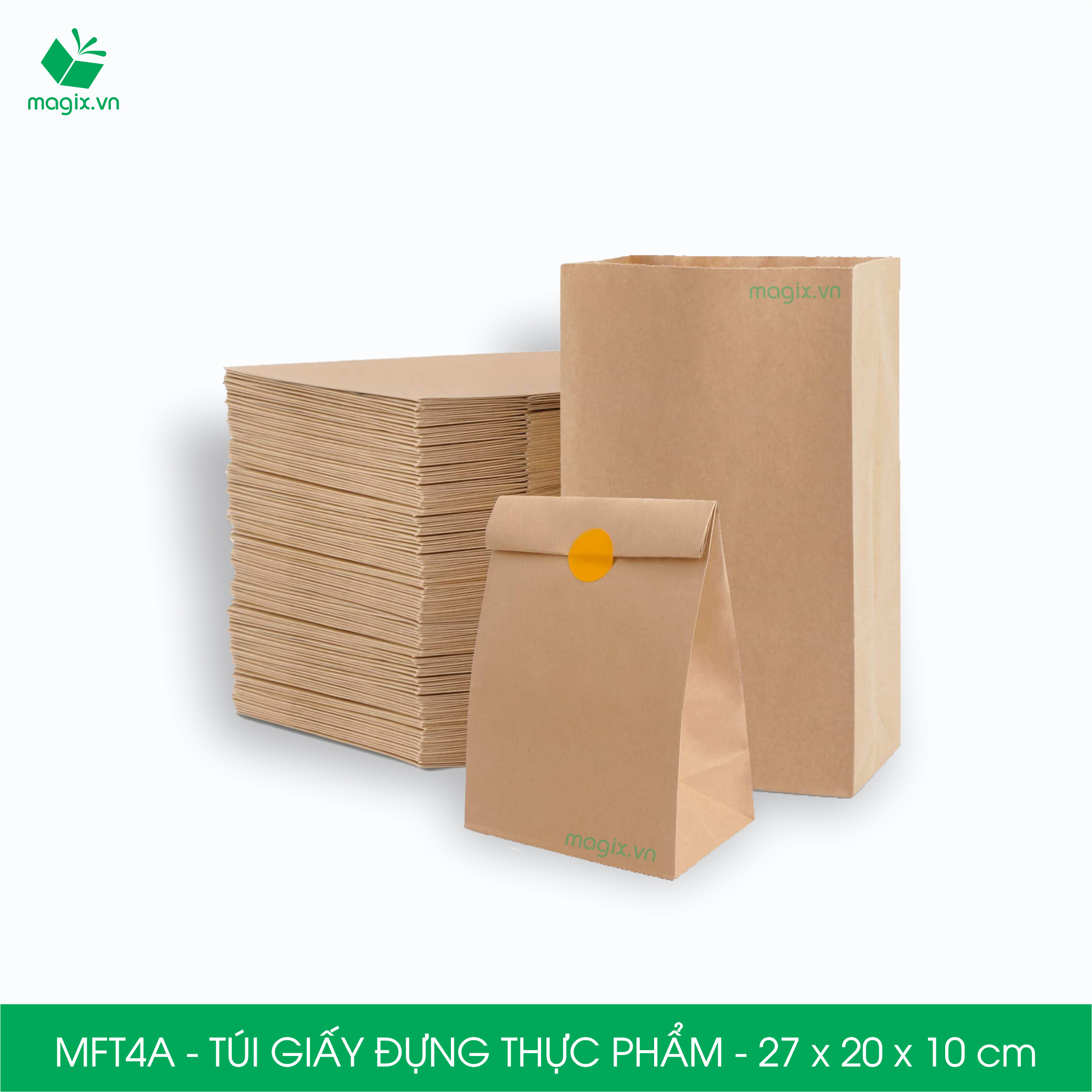 MFT4A - 27x20x10 cm - 500 Túi đựng thực phẩm - Túi đựng đồ ăn