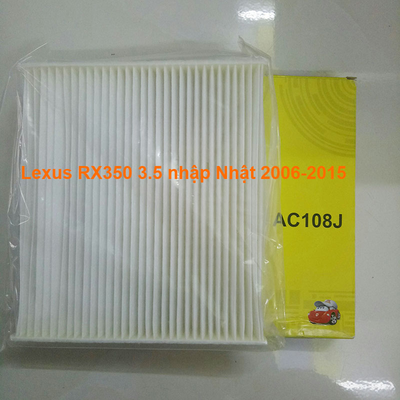 Lọc gió điều hòa cho xe Lexus RX350 3.5 bản Nhật 2006, 2007, 2008, 2009, 2010, 2011, 2012, 2013, 2014, 2015 87139-30020 mã AC108C