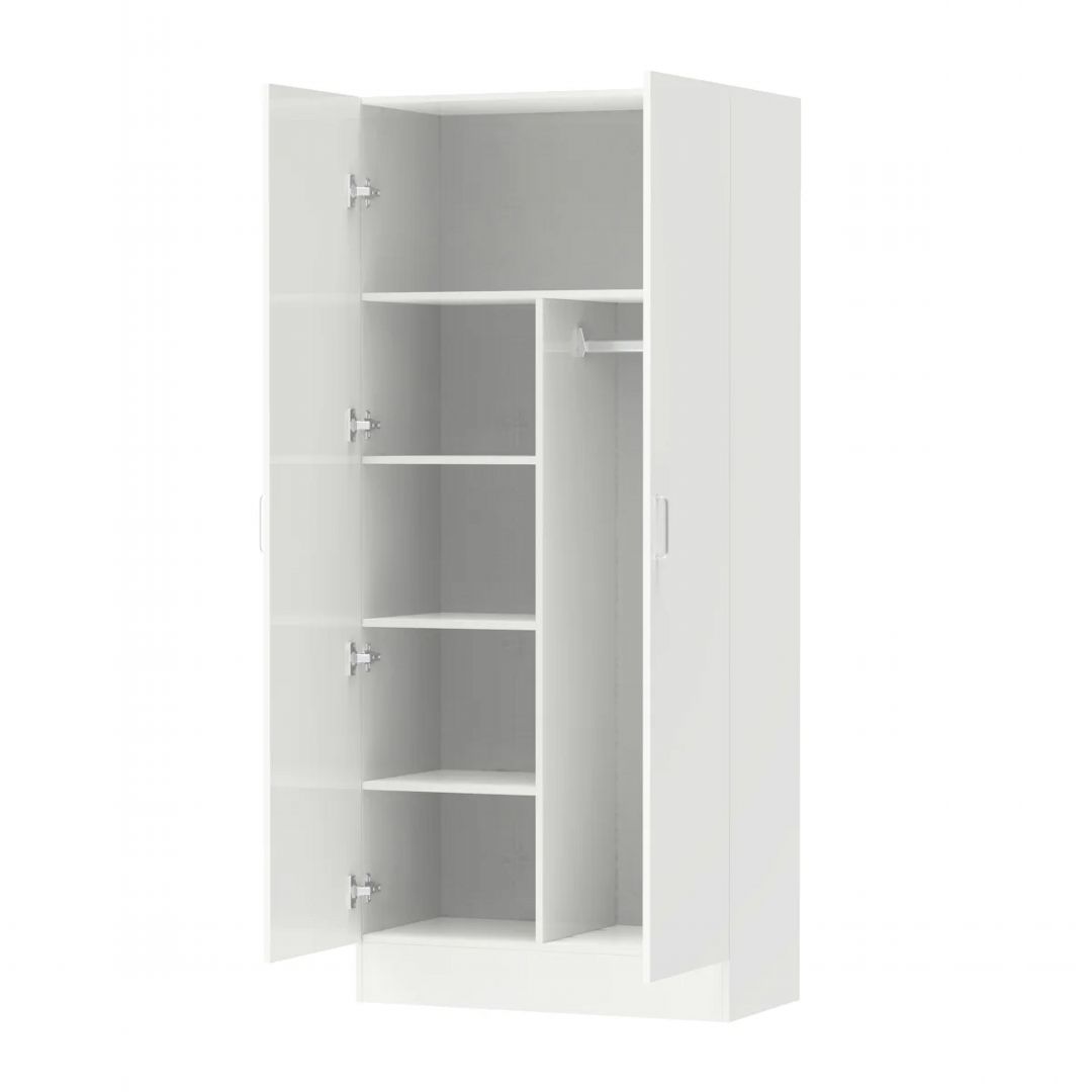 Tủ quần áo gỗ hiện đại SMLIFE Crosland | Gỗ MDF dày 17mm chống ẩm | D80xR55xC180cm