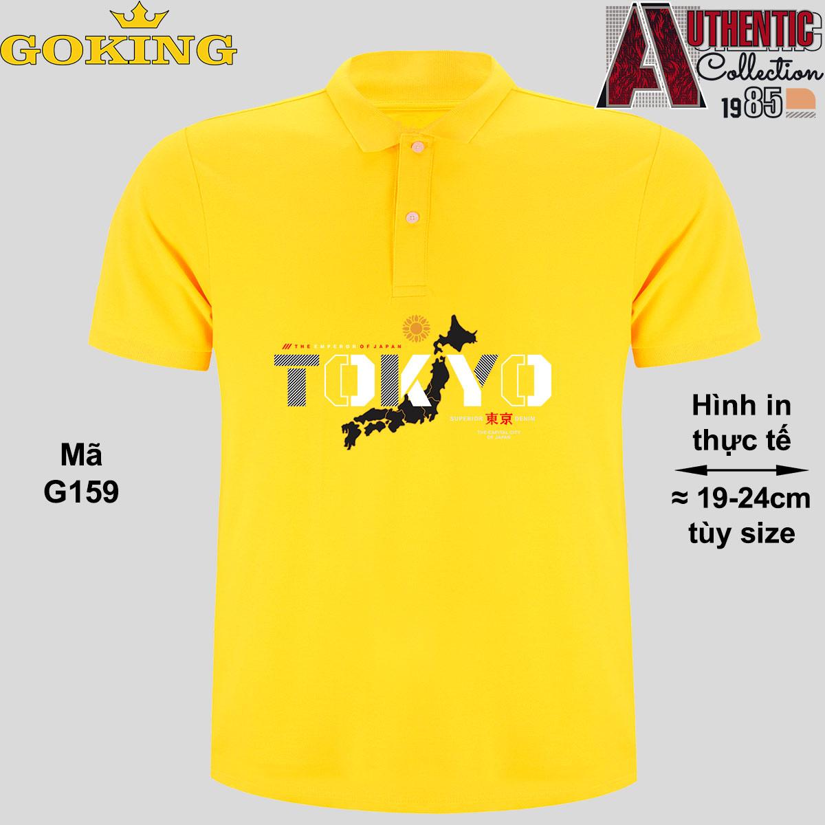 TOKYO, mã G159. Áo thun polo cổ trụ cho nam nữ, form unisex. Áo phông hàng hiệu Goking, quà tặng cao cấp cho gia đình, cặp đôi, doanh nghiệp