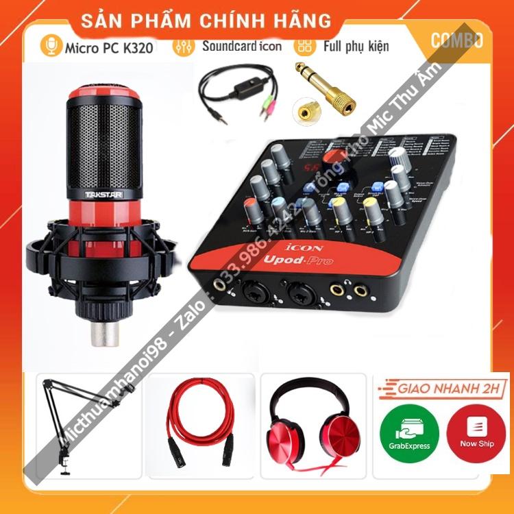 Bộ Mic Hát Livestream Sound Card ICON UPOD PRO &amp; Mic TAKSTAR PC K320 . Chuyên Livestream , Thu Giọng Đọc , Dễ Lắp Đặt