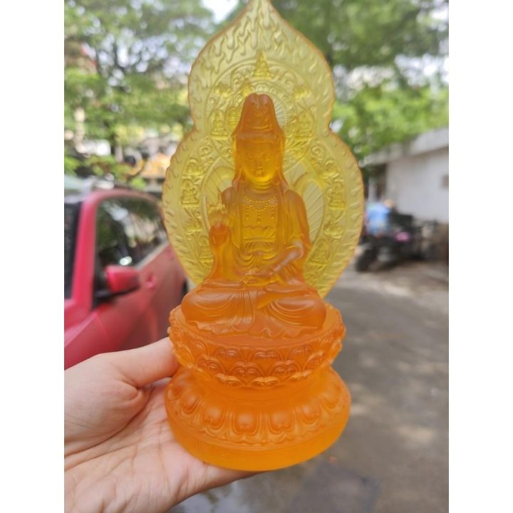 Tượng Phật Quan Âm Bồ Tát tượng quan âm lưu ly Size 18cm Để Trang trí Ô Tô đồ thờ cúng phong thủy shop Diệu Tâm