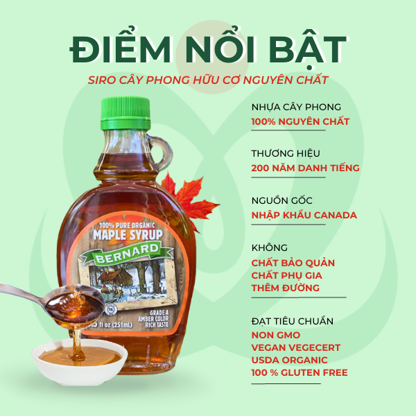 Siro cây phong pure organic BERNARD