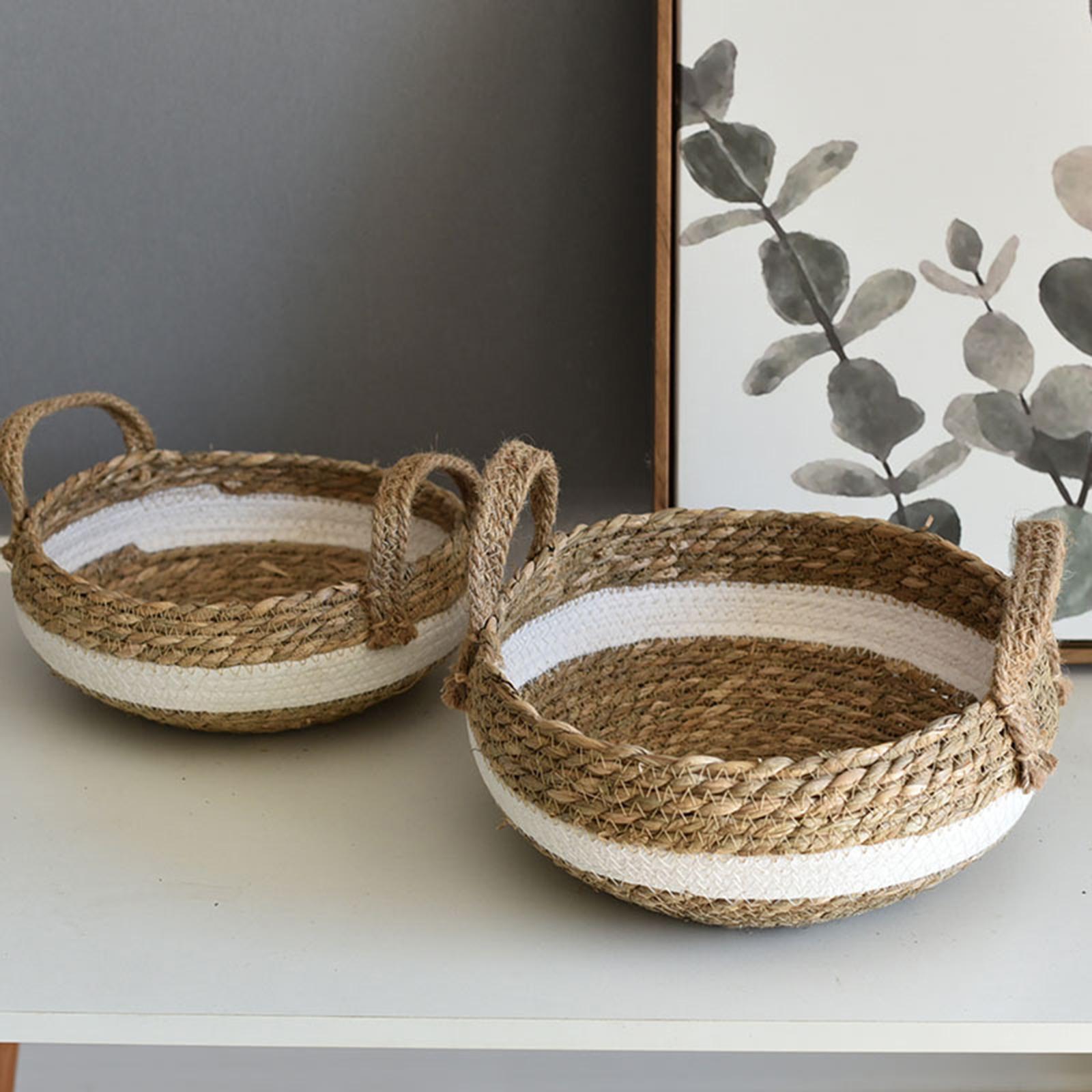 Cotton Rope Basket Rope Baskets Fabric Tray for Home Decor S