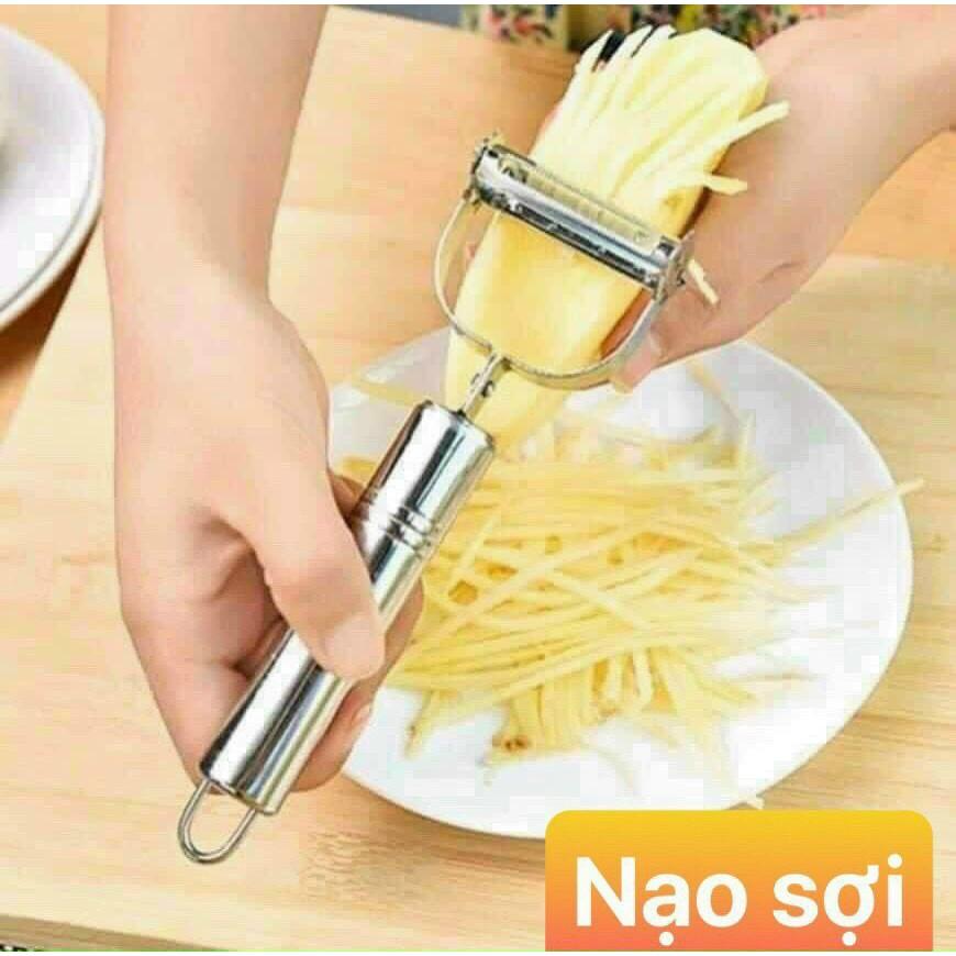 Dụng Cụ Nạo Sợi, Bào Vỏ Làm Bằng Inox Đa Năng