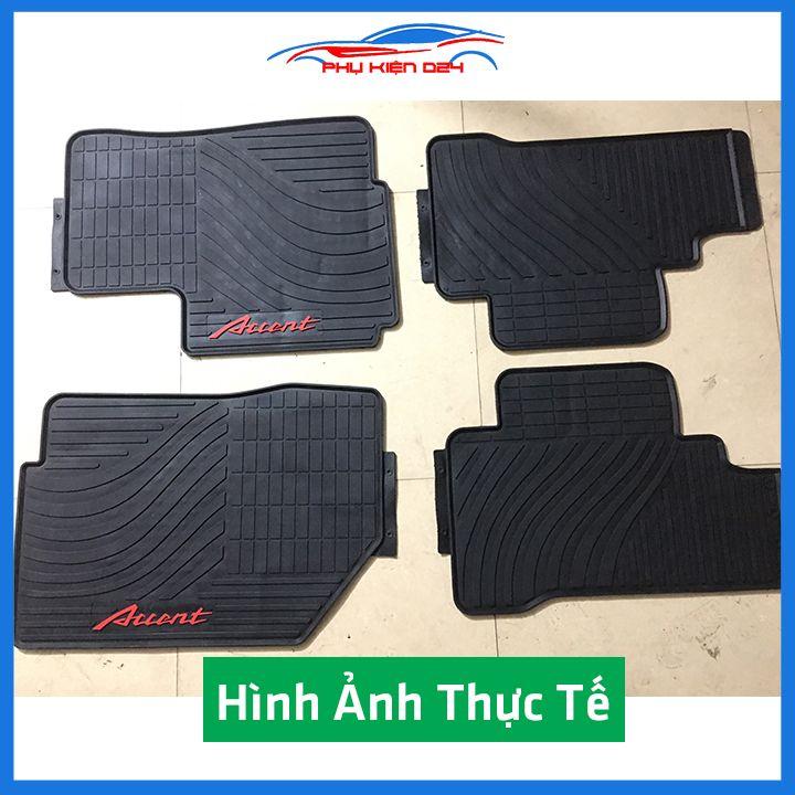 Lót sàn ô tô cao su cho Accent 2018-2019-2020-2021-2022 không mùi chống trơn trượt