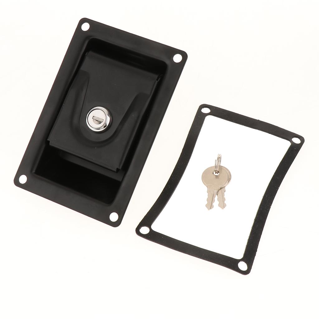 RV Truck Entry Door Electric Cabinet Flat Lock Square Lock W 2Keys MS866-8-2