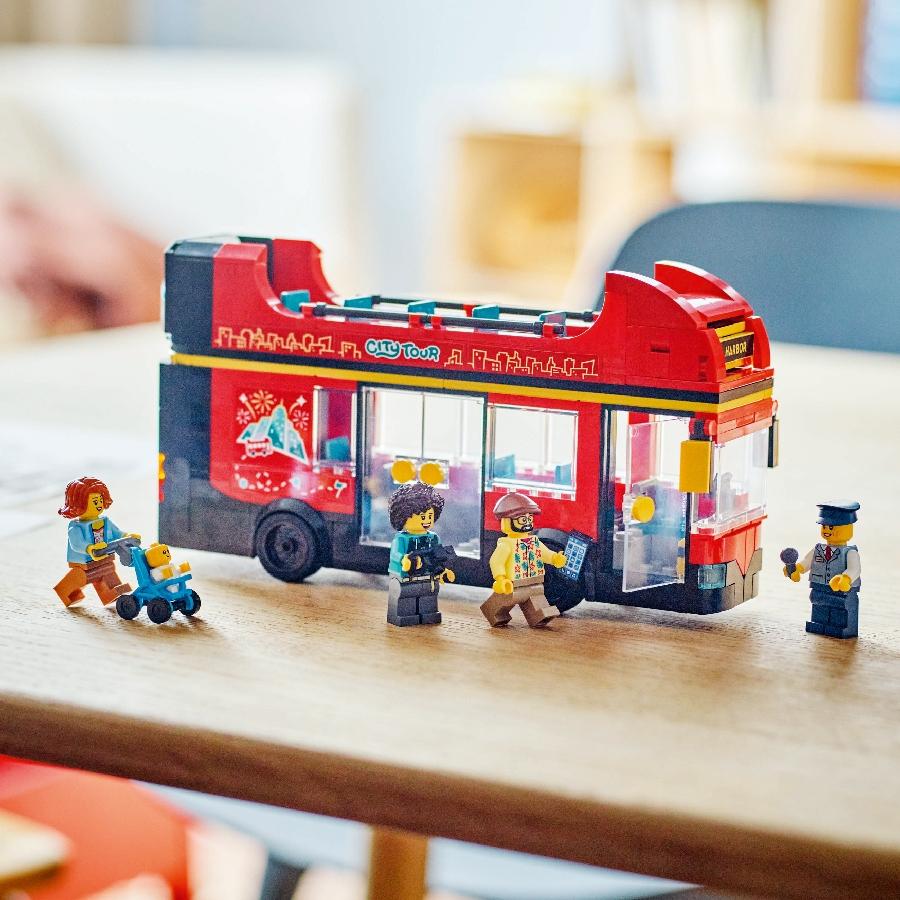 LEGO CITY 60407 Đồ Chơi Lắp Ráp Xe Buýt Hai Tầng Màu Đỏ (384 chi tiết)