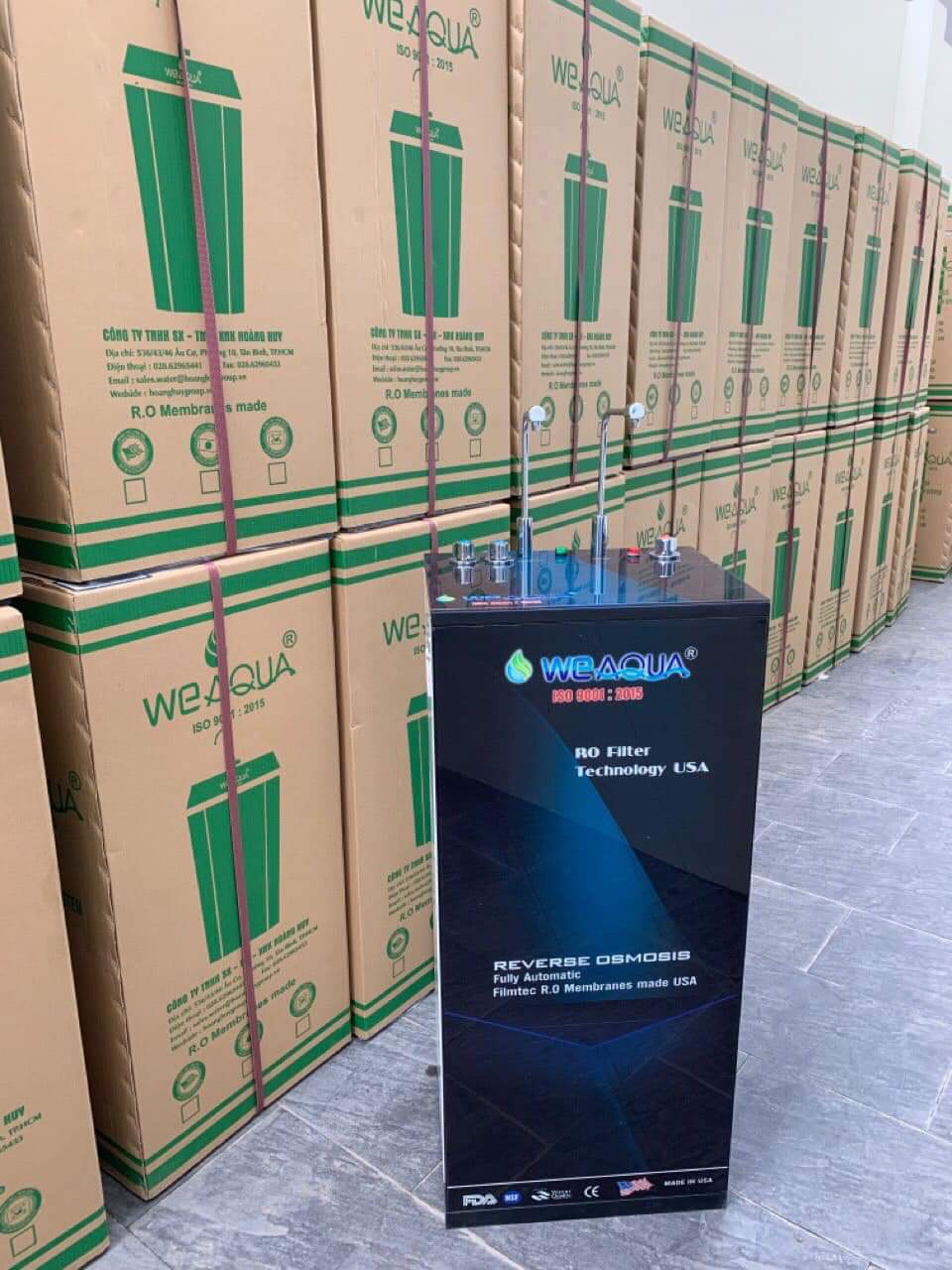 Máy lọc nước chính hãng WEAQUA 9 cấp 2 vòi nóng lạnh nguội