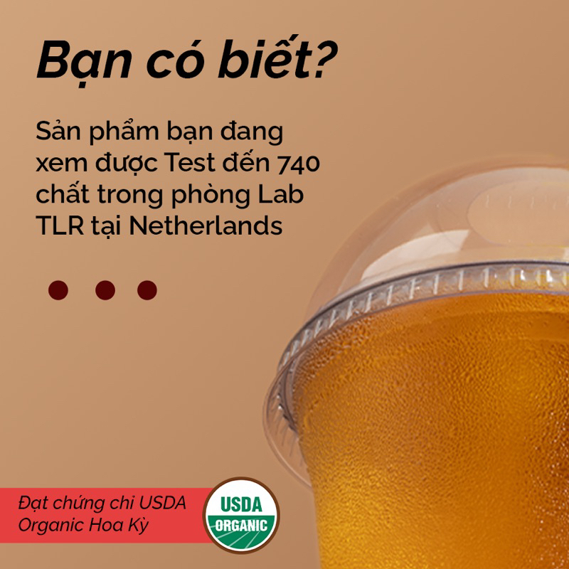 Combo Trà Cold Brew Trà Xanh &amp; Trà Đen Hữu Cơ - Chứng Nhận USA Organic, Nguyên Lá, Túi Zip 100g