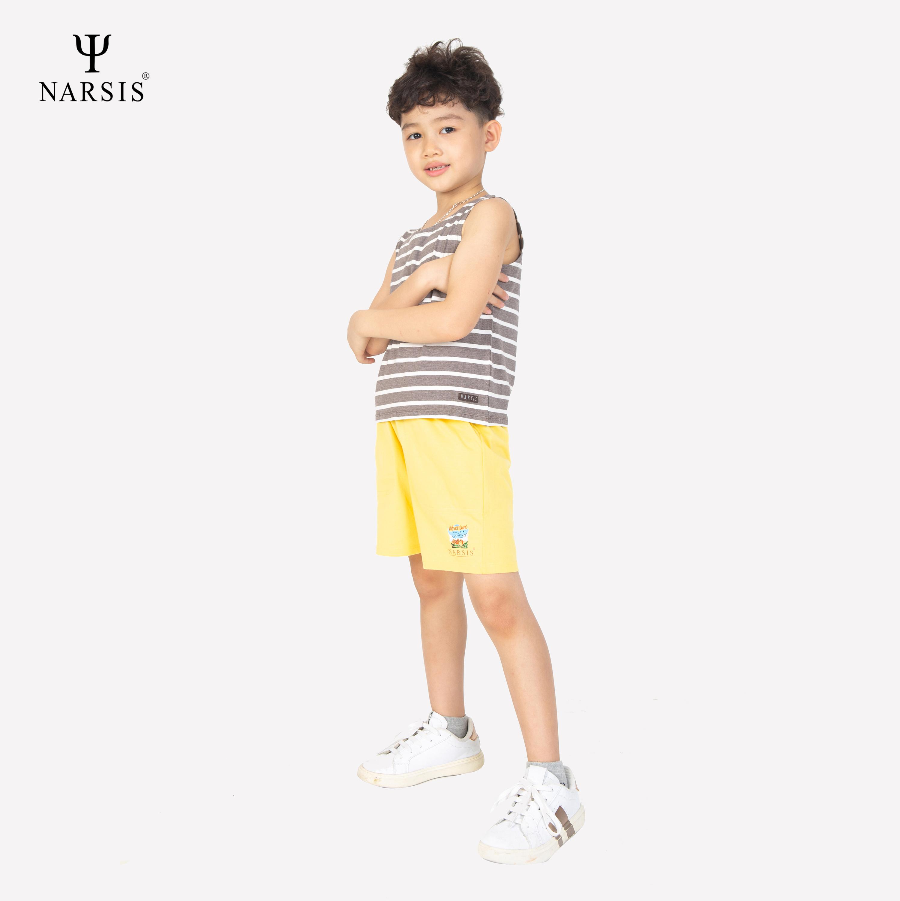 Quần Shorts bé trai Narsis KS1008 chất liệu Cotton màu vàng sáng