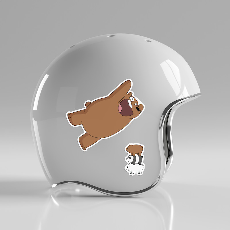 Gấu Nâu Grizz - Single Sticker hình dán lẻ We Bare Bears