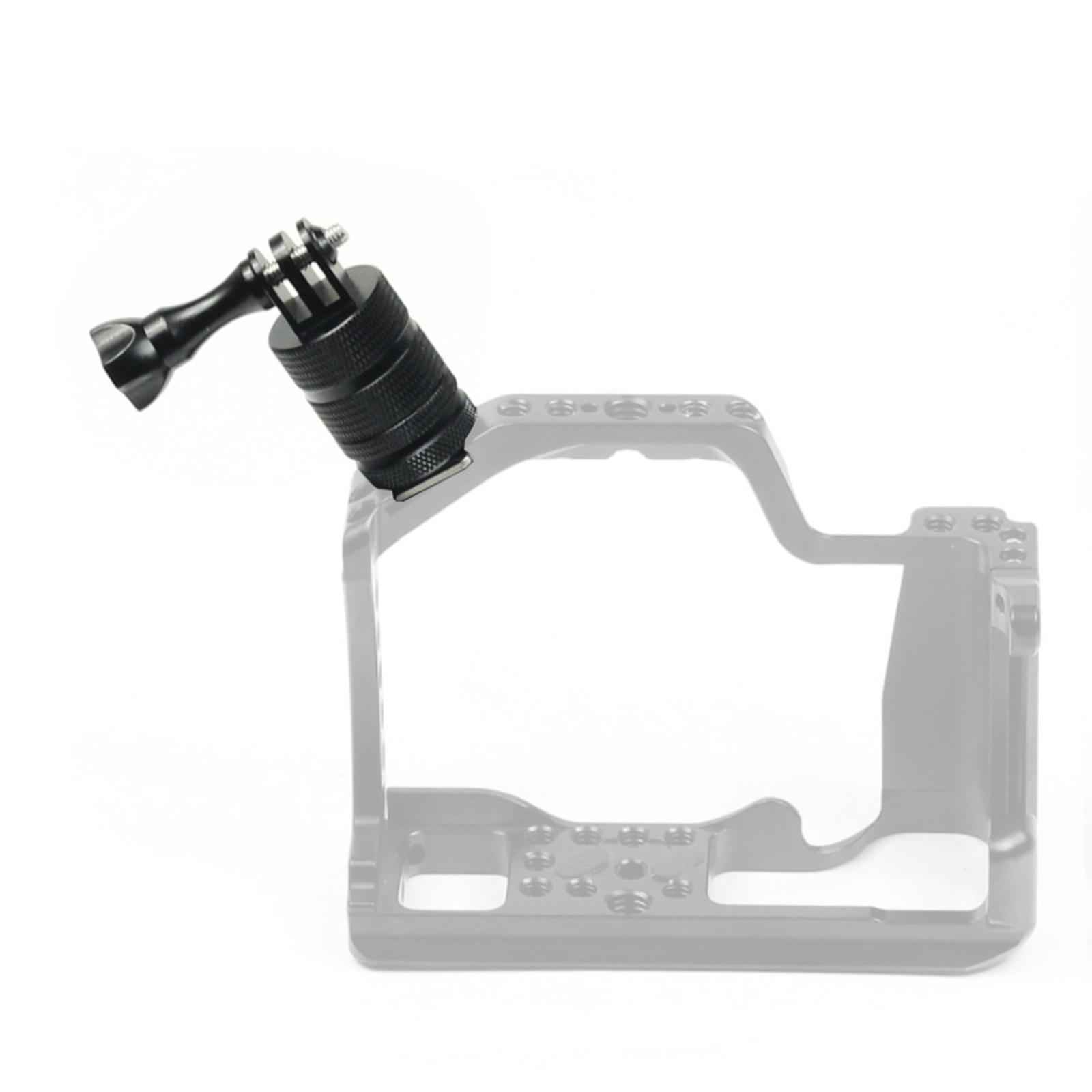 360 Degree Rotation Hot Shoe Mount Adapter Camera Mount for Action Cameras