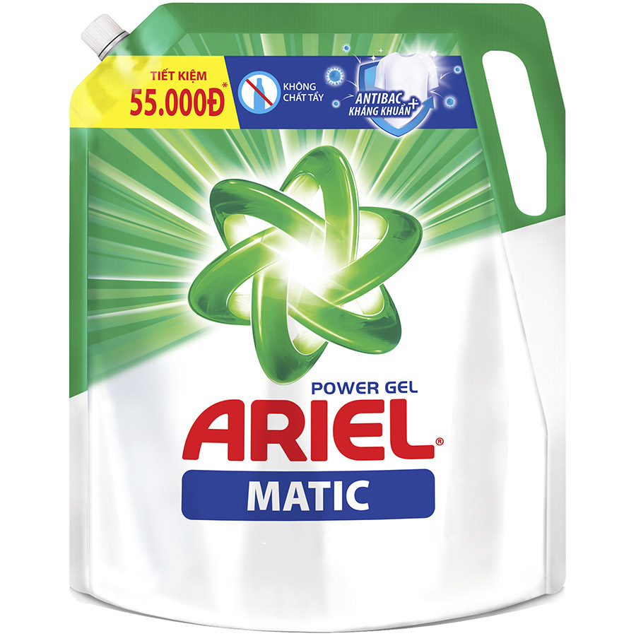 Combo 2 Túi Nước Giặt Ariel Matic Đậm Đặc (2.3kg/ Túi)