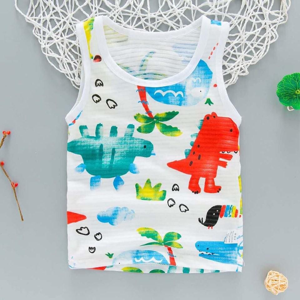 Áo cotton sợi tre cực thấm mồ hôi cho bé từ 8 đến 25kg