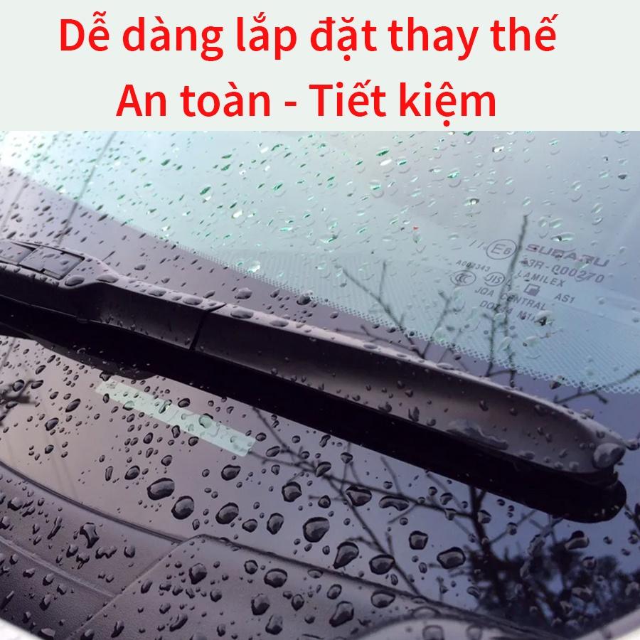 Gạt mưa ô tô lưỡi silicon cao cấp, thanh gạt nước mưa oto xe hơi không xương đa năng