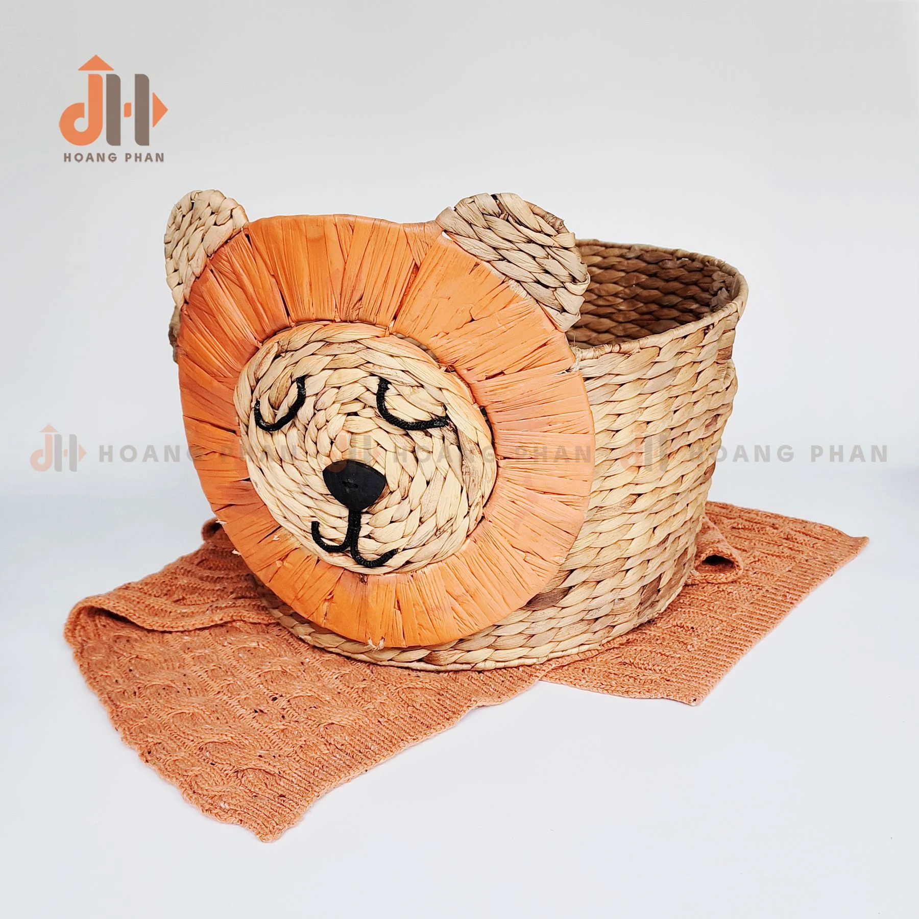 [Nhà Việt] Giỏ Lục Bình Đan Trang Trí Hình Chú Sư Tử