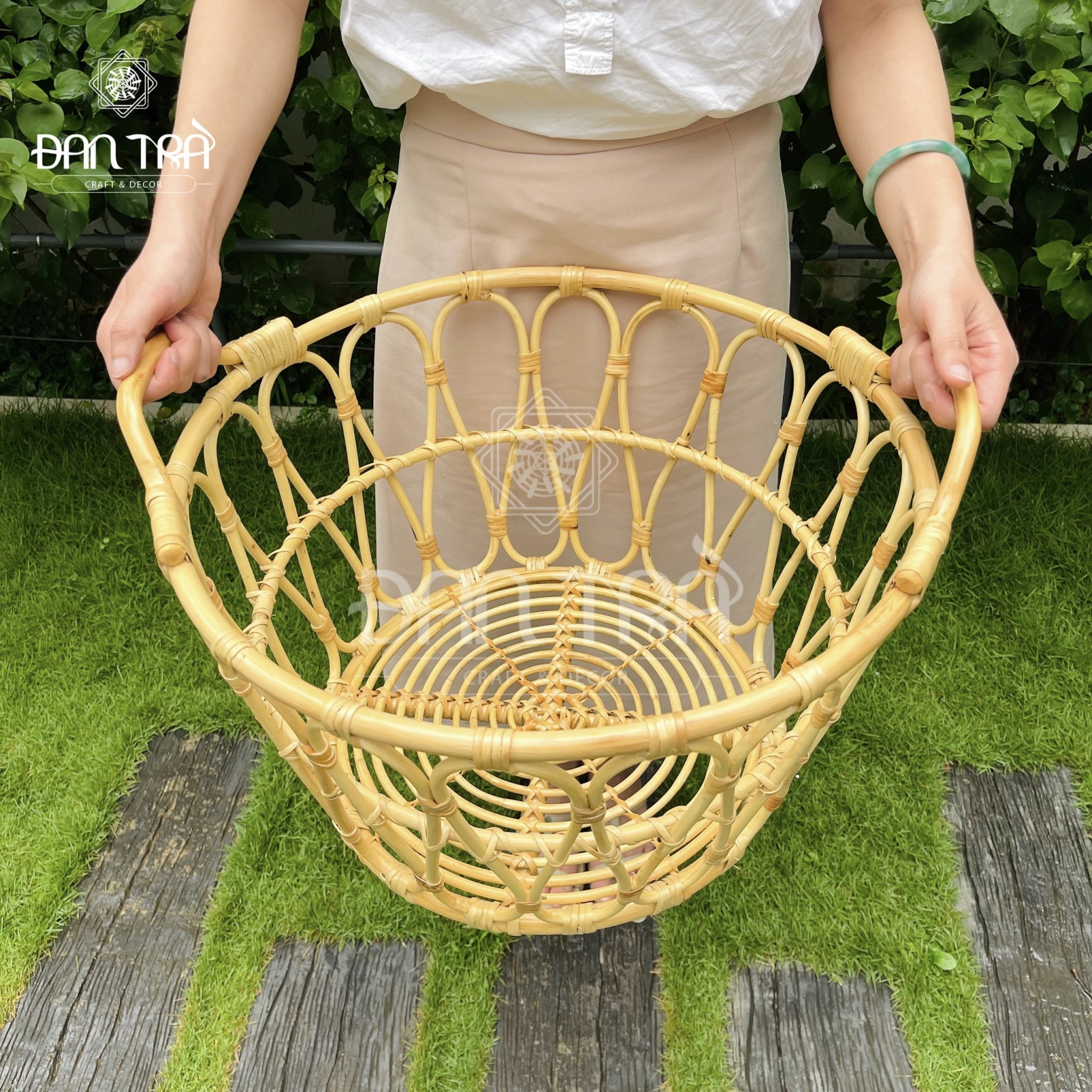Sọt Mây Đan Thưa Đan Trà - Sọt Mây Đựng Đồ - Sọt Mây Decor Phòng- Nội Thất Decor Mây Tre Đan