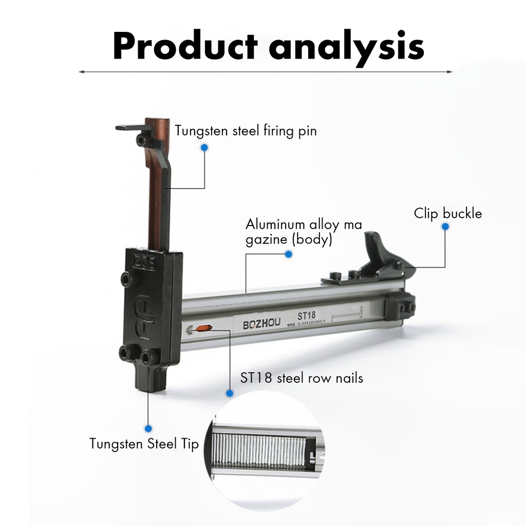 Dụng cụ hỗ trợ đóng đinh bê tông, thi công cơ điện, đóng đinh tường ST18, ST18B, ST38