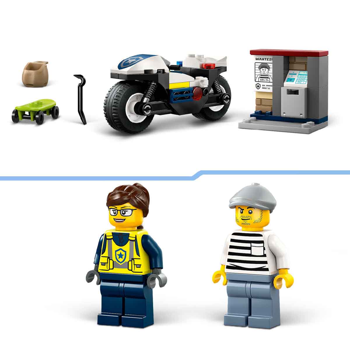 LEGO CITY 60455 Đồ Chơi Lắp Ráp Cuộc Đua Truy Bắt Cướp (65 chi tiết)