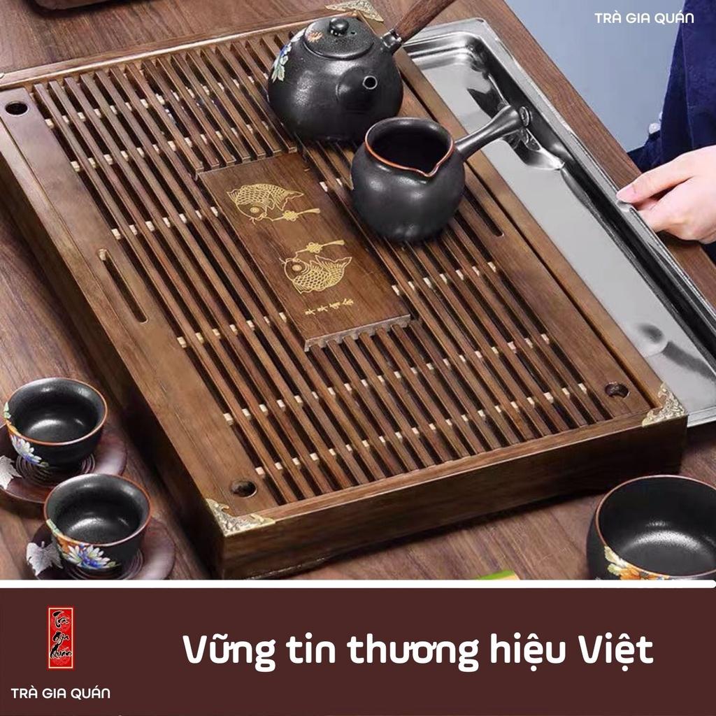 Khay Trà Tre Cao Cấp Chữ Nhật Trung Kích Thước 43*27*5.5 KT 27