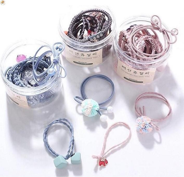 Set Dây Buộc Tóc Nhiều Mẫu Ngẫu Nhiên Kèm Hộp