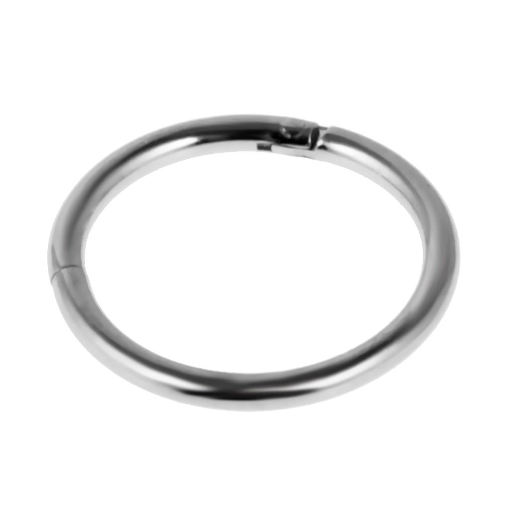 Stainless Steel Clicker Lip Nose Septum Hinged Ring 1.2x10mm 16G Silver