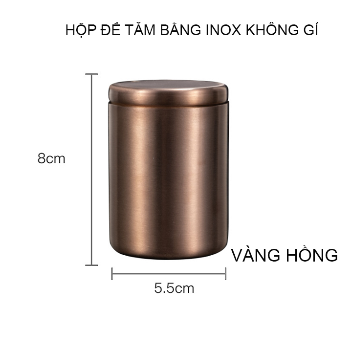 Hộp để tăm tre làm bằng inox không gỉ, dày dặn, có nhiều màu cho khách lựa chọn