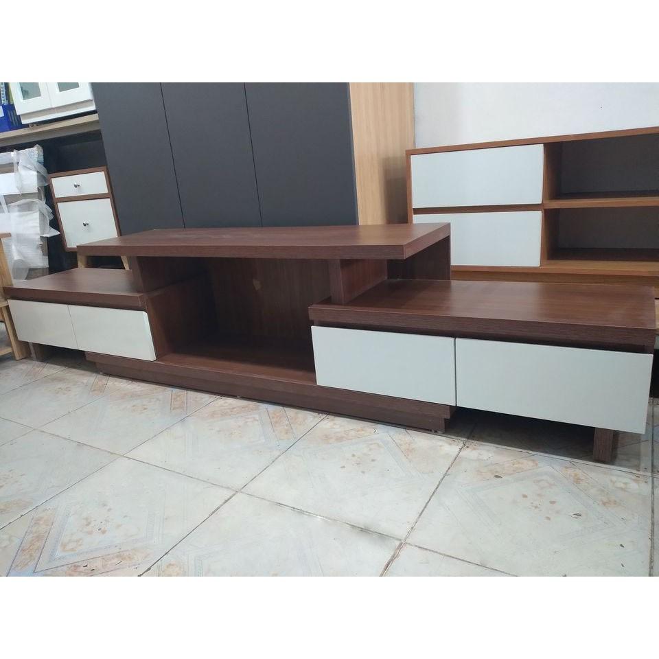 Tủ tivi, tủ kệ Tivi A1966 vàng (120-190)*30*36cm gỗ MDF 12mm chống thấm