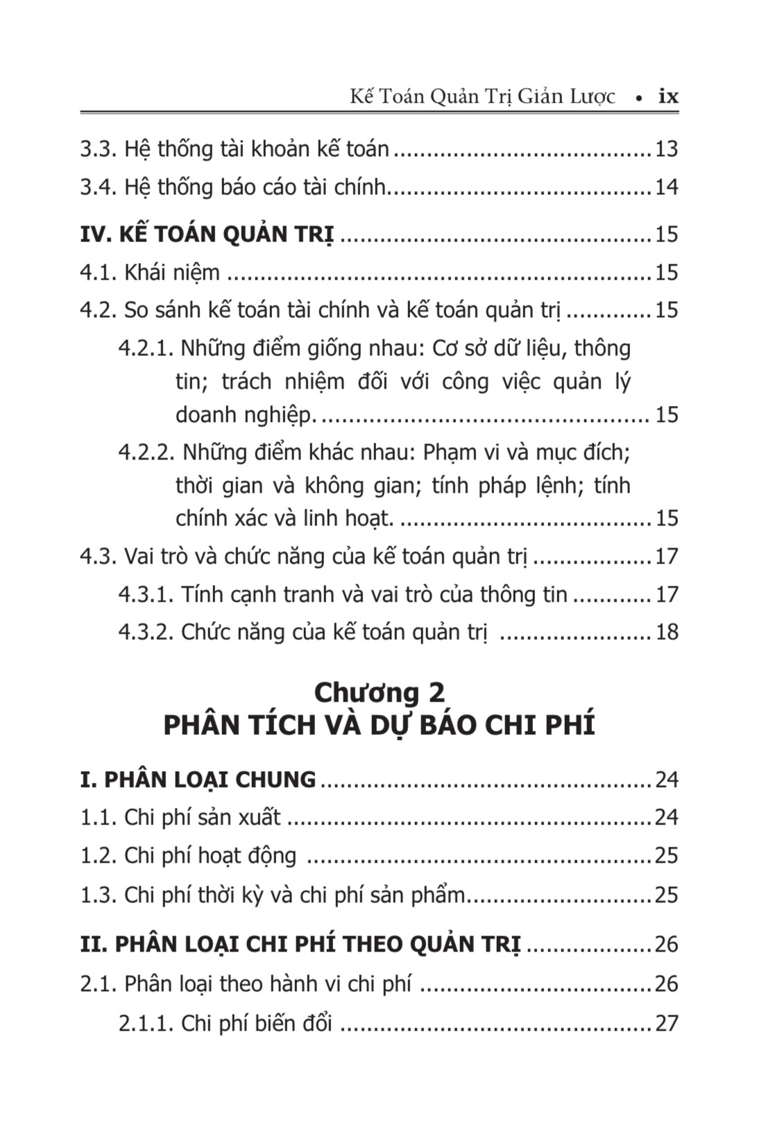 Kế Toán Quản Trị Giản Lược
