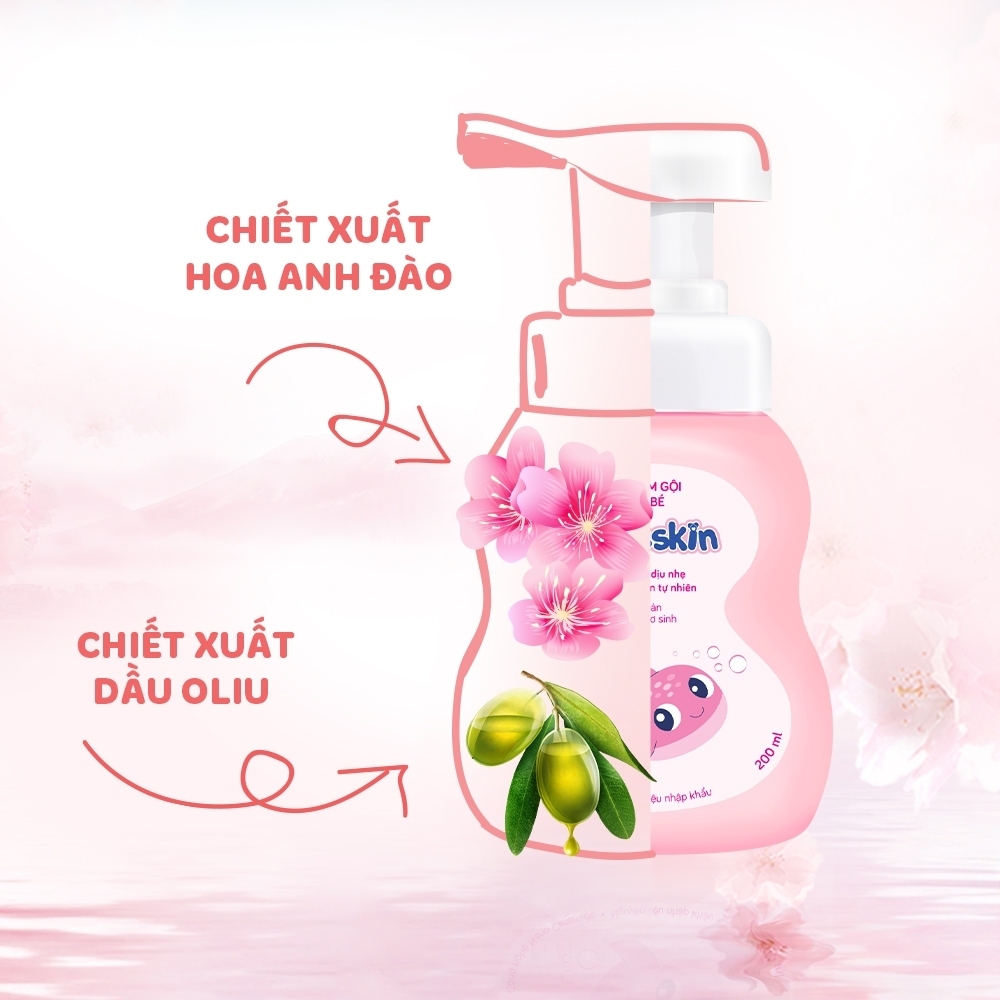 Sữa tắm gội cho bé Kutieskin 200ml làm sạch da và tóc bé nhẹ nhàng,dưỡng ẩm vượt trội, hỗ trợ làm dịu da