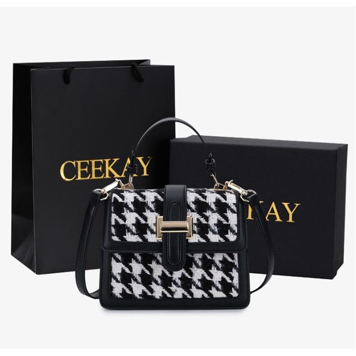 Túi xách nữ đeo chéo (có sẵn) fullbox cao cấp cầm tay dự tiệc công sở - chính hãng sang trọng mới CEEKAY