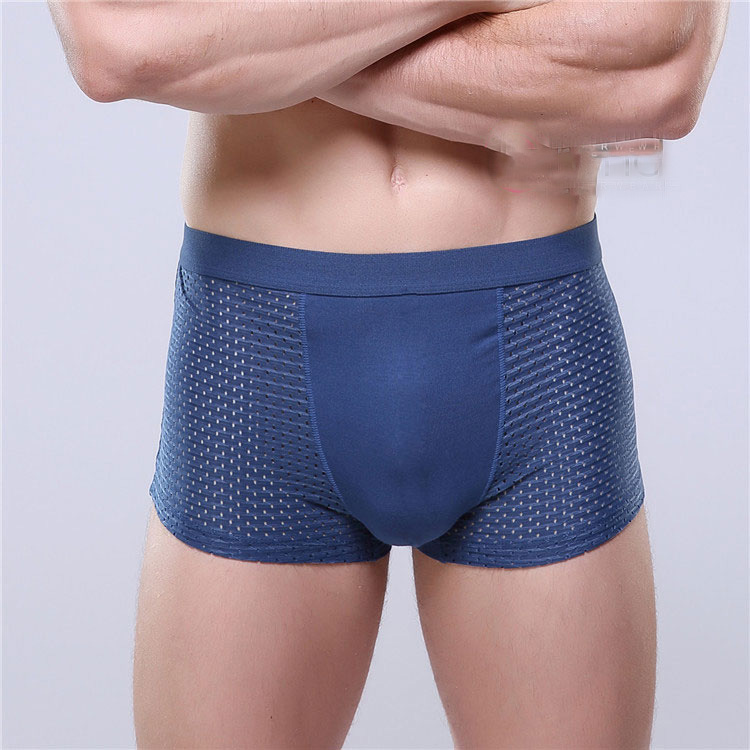 Bộ 5 quần boxer nam thông hơi phối cotton, quần sịp đùi nam mã D02