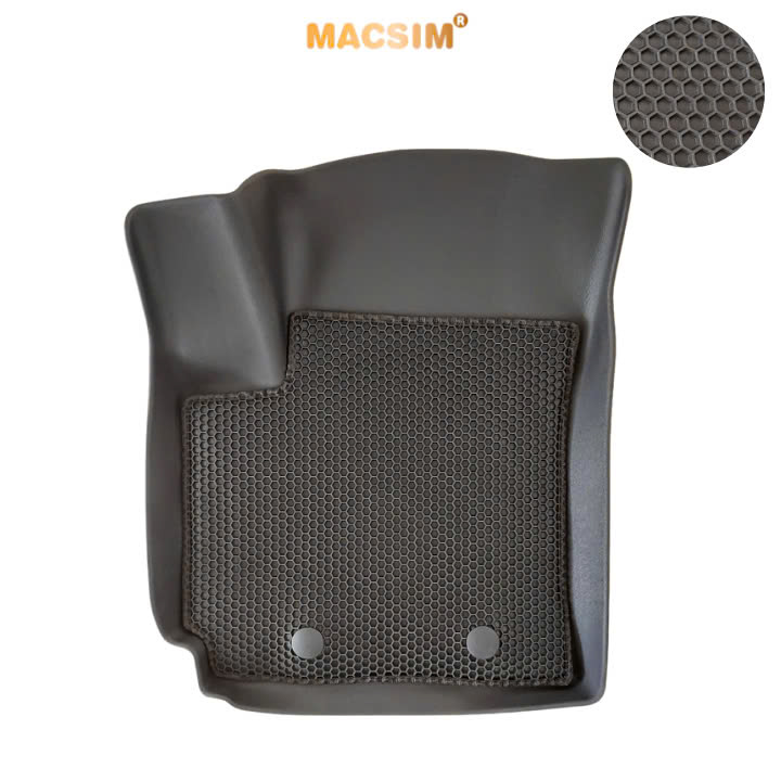 Thảm 2 lớp (sd3) dạng lưới lục giác Kia Seltos 2022+ (đen) - bề mặt cao su siêu sạch - Macsim