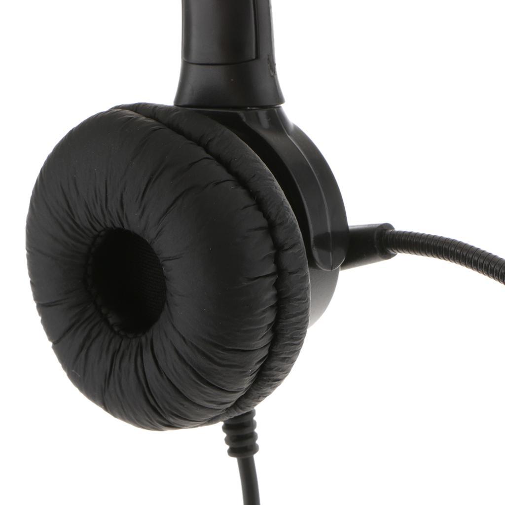 RJ9 Call Center Telephone Headphone w/ Noise Cancelling Monaural Headsets