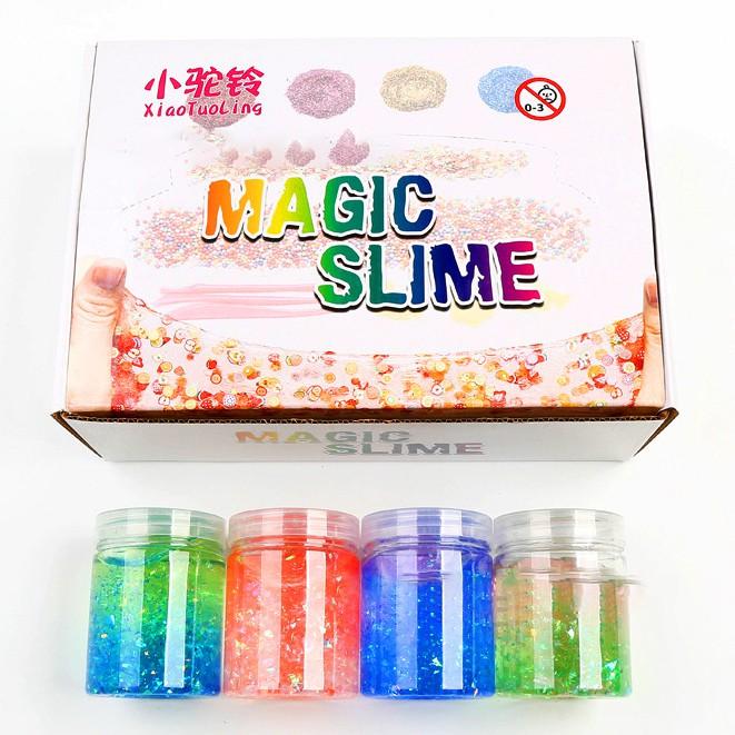 SLIME LỌ KIM TUYẾN THỦY TINH PHỐI MÀU MAGIC TO cực đẹp thiết kế độc đáo ấn tượng Đồ chơi Slam Gudetama